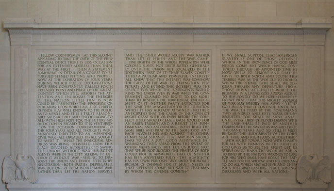 Image of North Wall of the Lincoln Memorial