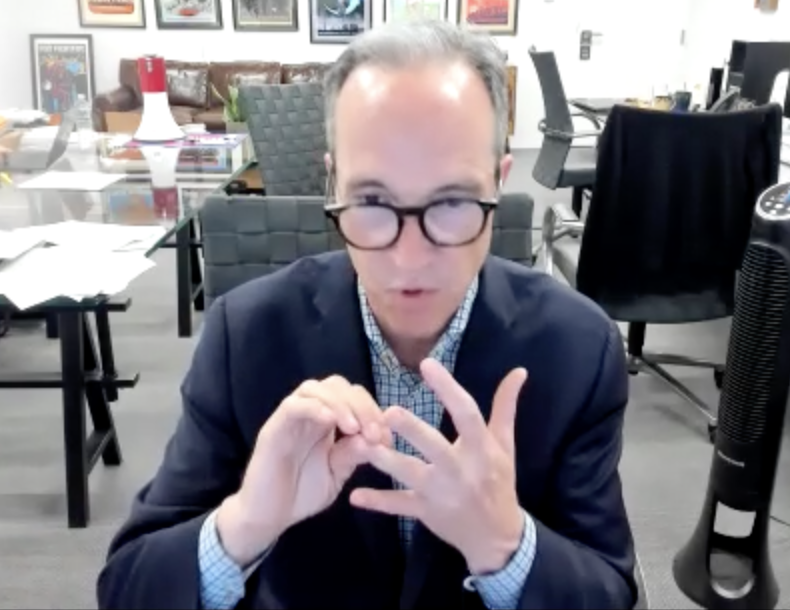 Image of Jim Walden taken during his July 14, 2025 interview with Remapping Debate