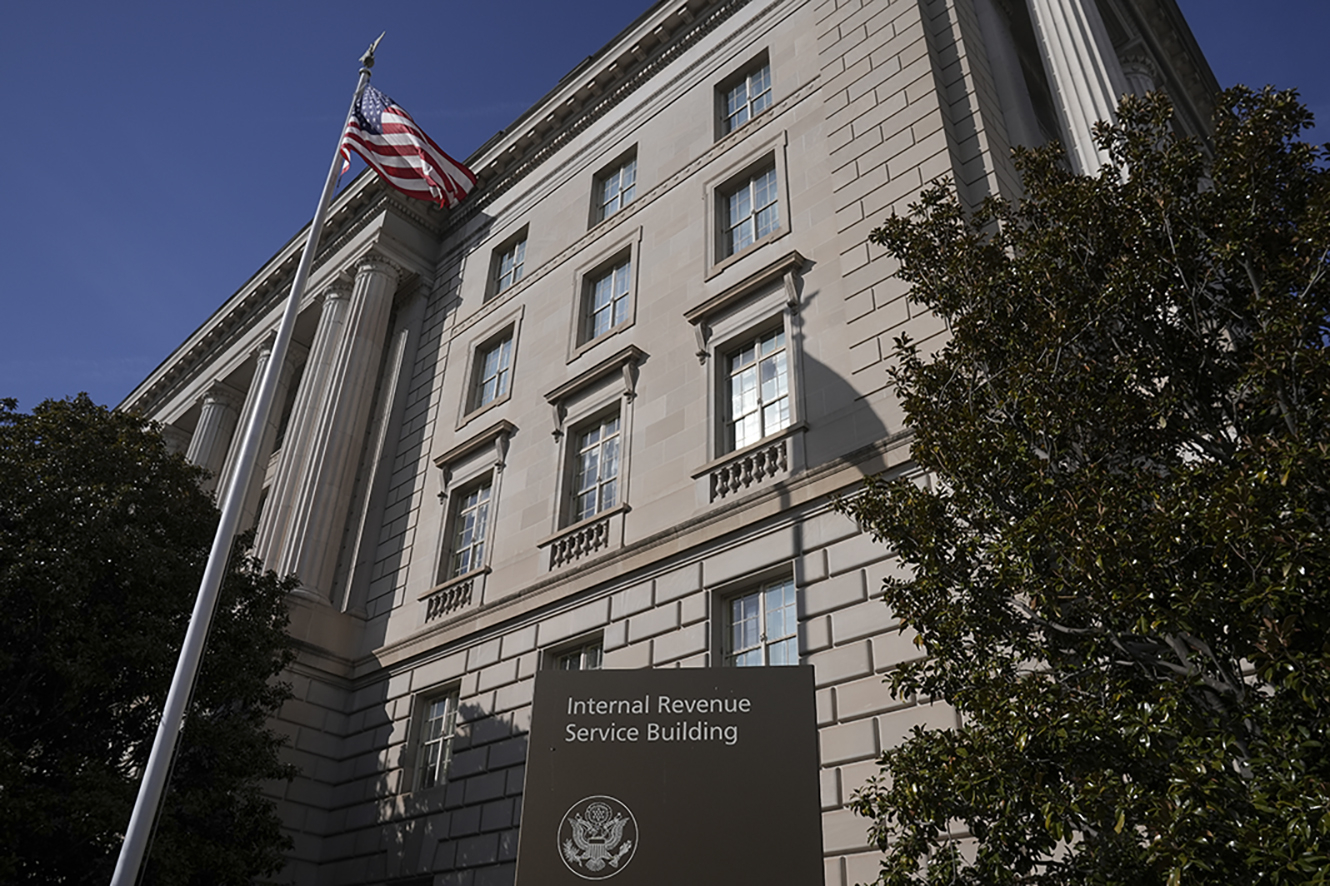 Photo of exterior of Internal Revenue Service headquarters in Washington, DC