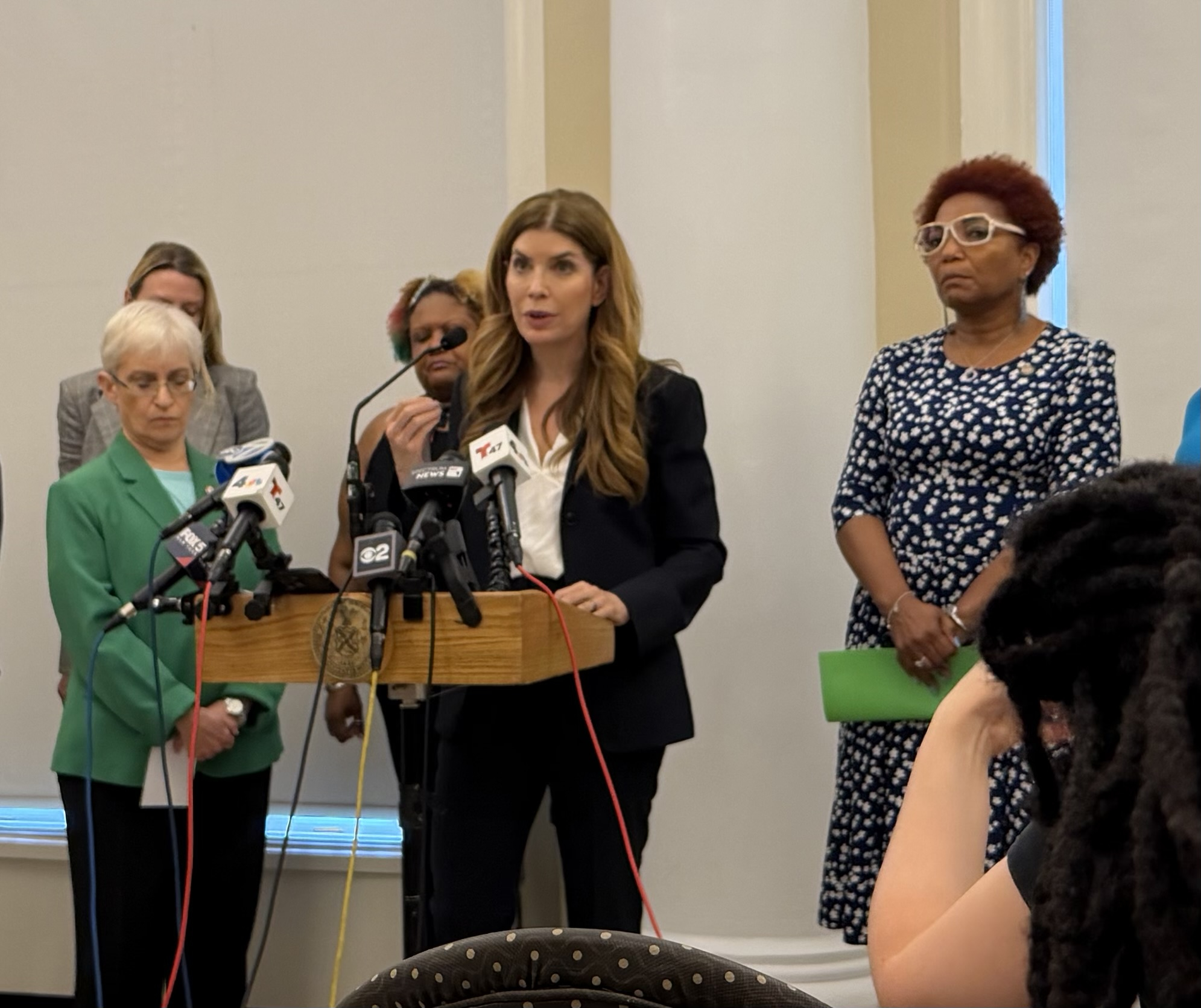 NYC Council Speaker addressing a press conference on Legionnaires' on Jul. 21, 2026 (Craig Gurian, Remapping Debate)